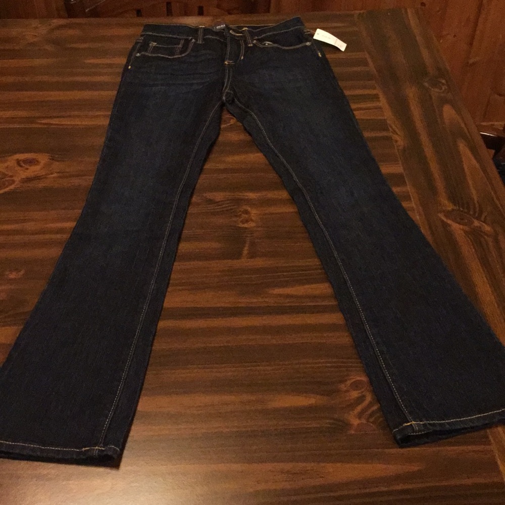 Old Navy, Girls Boot Cut Jeans, Dark Wash